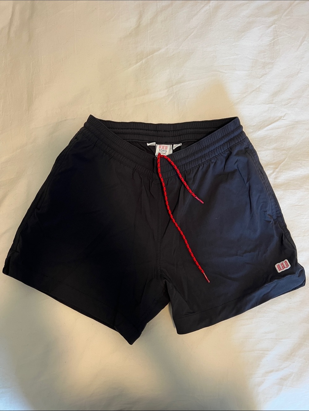 Topo Designs Black Stretch Drawstring Outdoor Short women’s size SMALL